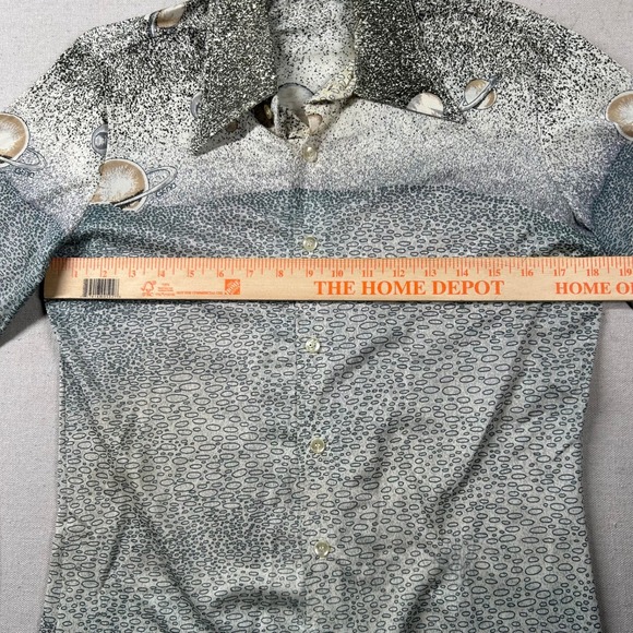 Vintage Geno Shirt Mens L (fits s) Gene Ostro Disco Abstract 1970s Psychadelic - Picture 7 of 9